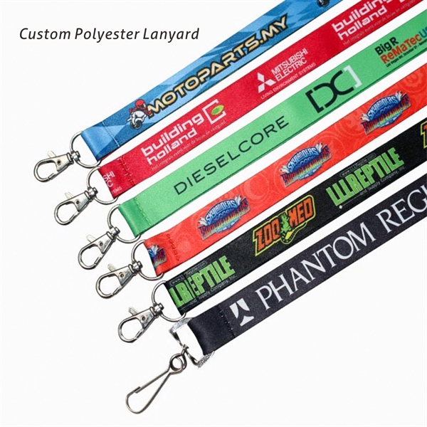 Custom Polyester Lanyards, Silkscreen Imprinted