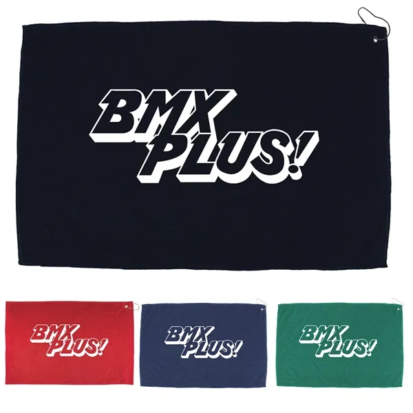 16" X 25" RPET Hemmed Golf Towel with Hook & Grommet