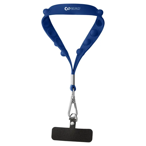 Push Pop Wrist Strap Keychain With Phone Holder