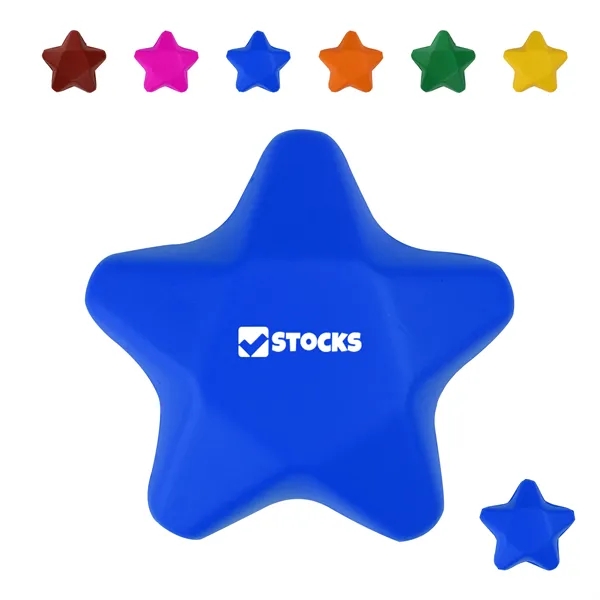 2.75" Custom Star Shape Fidget Toys Stress Balls for Release