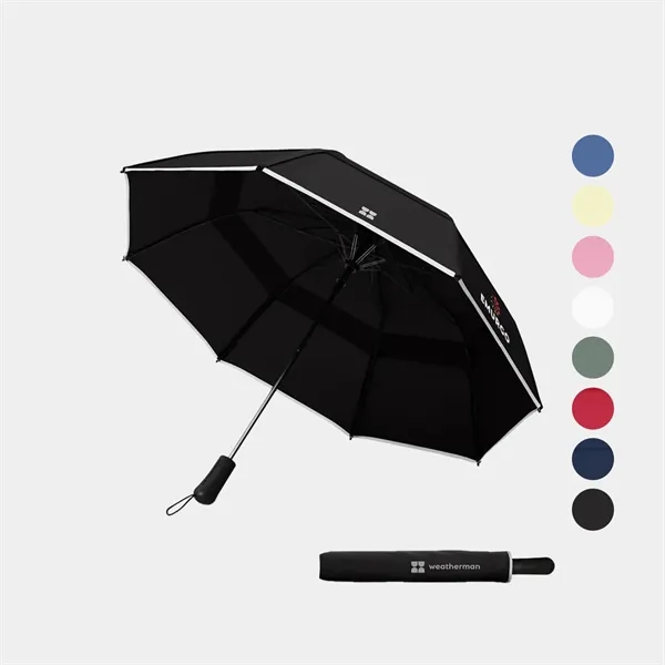 Weatherman® 100% Recycled 50 inch arc UPF 50+ Trek Umbrella