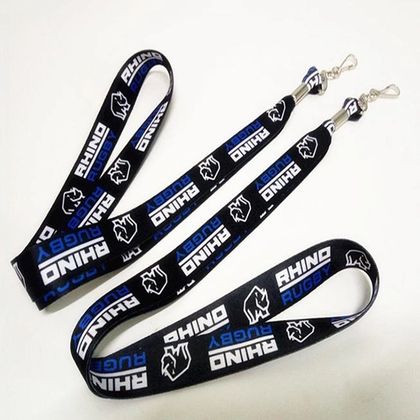 3/4'' Flat Sublimation Printed J Hook Polyester Lanyard