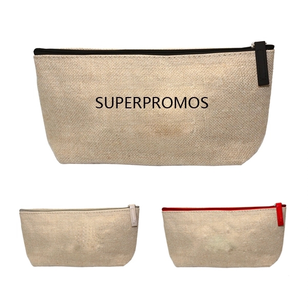 Natural Jute Zipper Amenity Bag