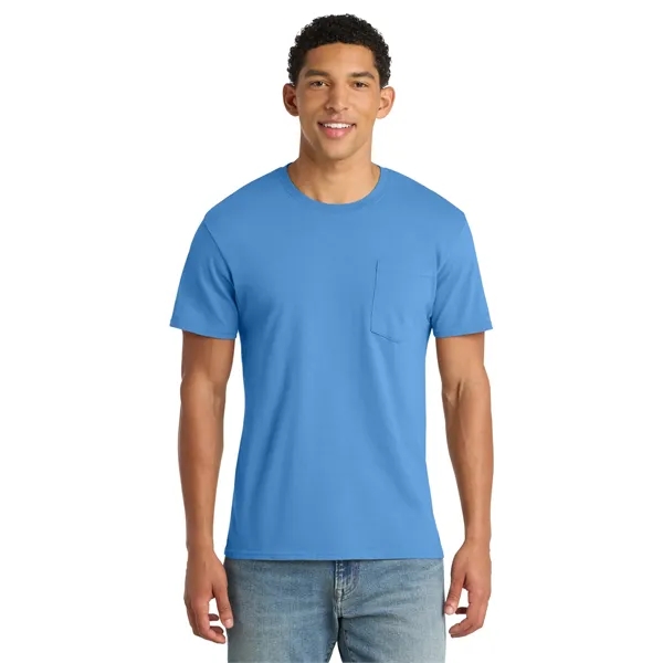 Port & Co Beach Wash Garment-Dyed Pocket Tee.