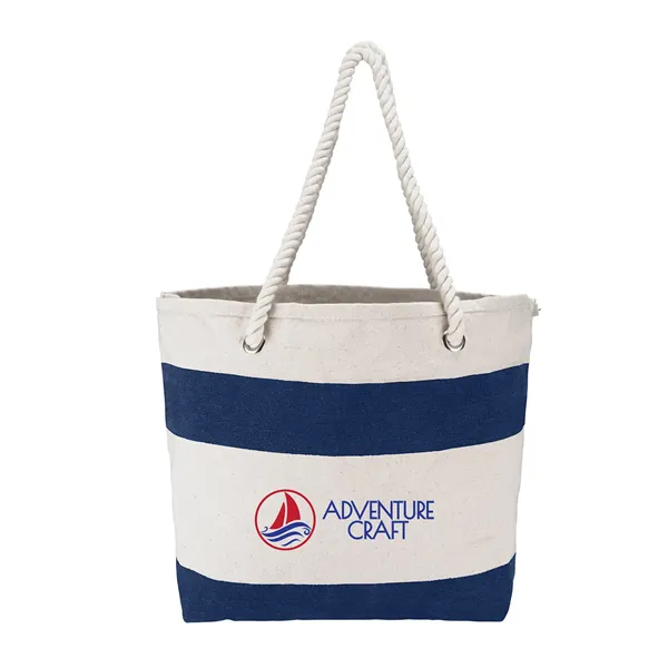Cotton Resort Tote Bag with Rope Handle