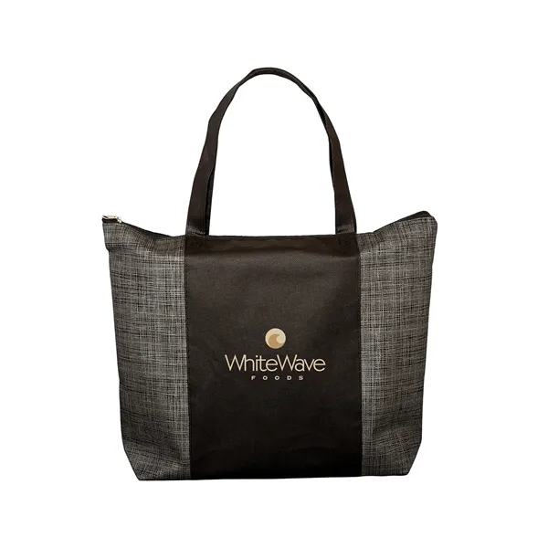 Tonal Non-Woven Zipper Trade Show Tote Bag.