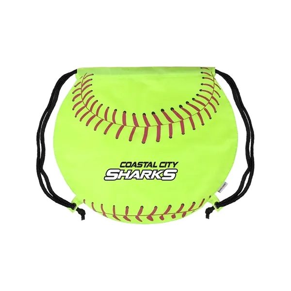 Game Time! Softball Drawstring Bag.