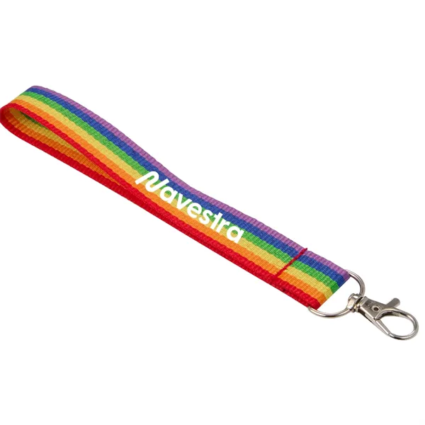 Recycled Rainbow Wrist Lanyard