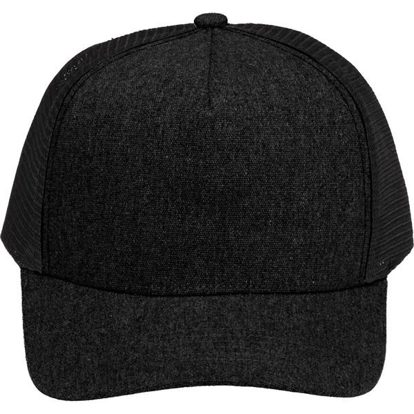 Recycled Cotton Canvas 5 Panel Mesh Back Ballcap