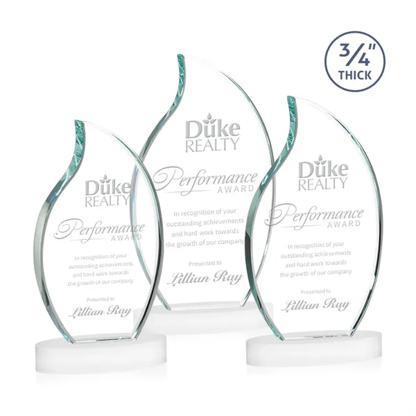 Croydon Flame Award on Alberton Base - White