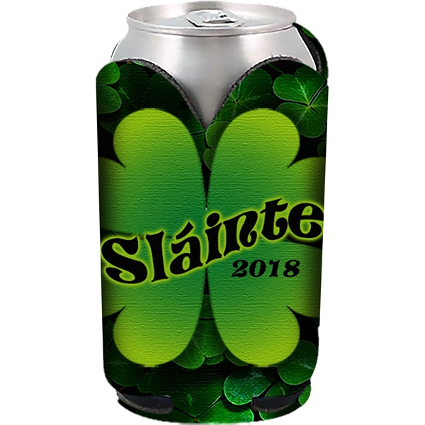 Full Color Shamrock Can Cooler
