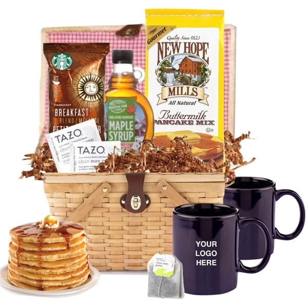 Pancake Breakfast Gift Basket w/Mugs