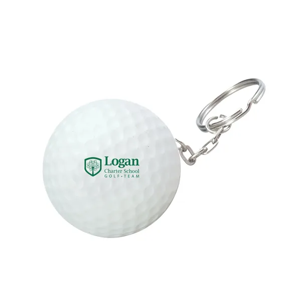 Golf Ball Shape Stress Reliever Keychain