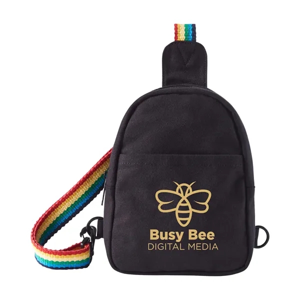 Rainbow Pride Recycled Cotton Crossbody Bag