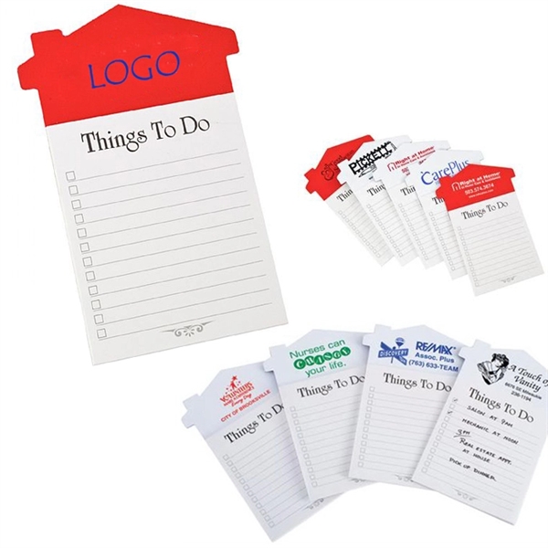 Custom House Shaped Magnet with Notepad