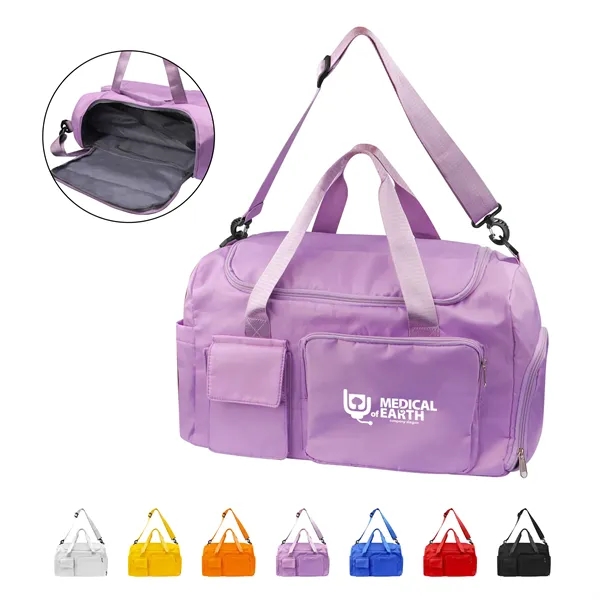 Large Portable Gym Duffle Bag W/ Handle, Oxford Fabric