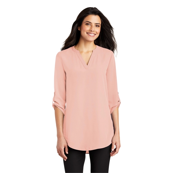 Port Authority Ladies 3/4-Sleeve Tunic Blouse.