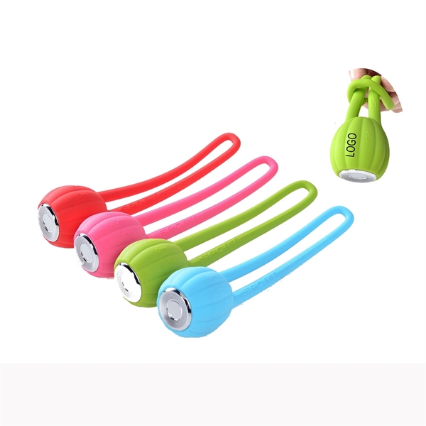 Pumpkin Shape  Silicone Mini Wireless Speaker With Led