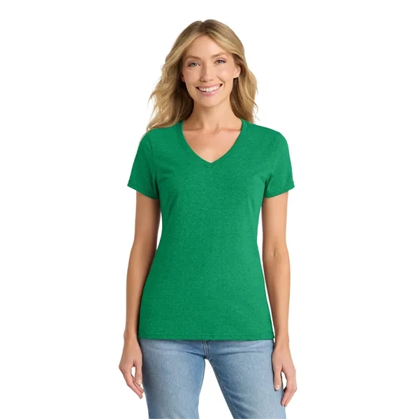 Port & Co Women's Fan Favorite Blend V-Neck Tee.