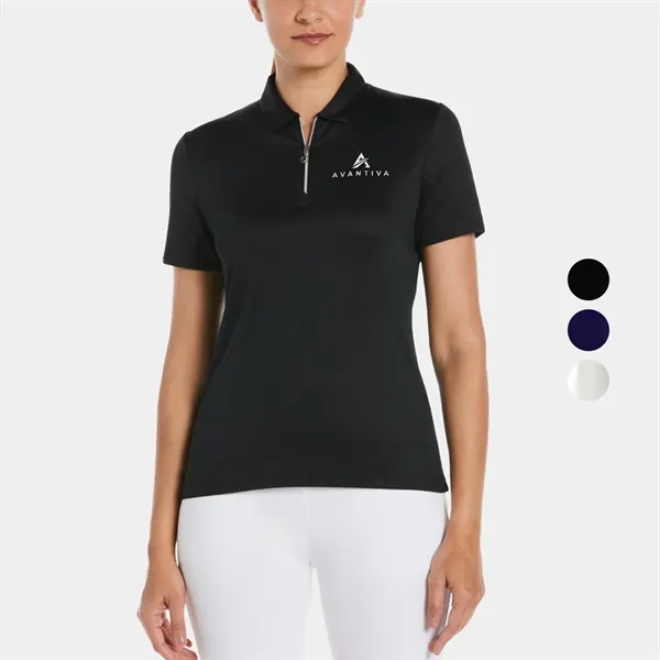 Callaway® Moist Wicking Women's Chev Zipper Polo Shirt