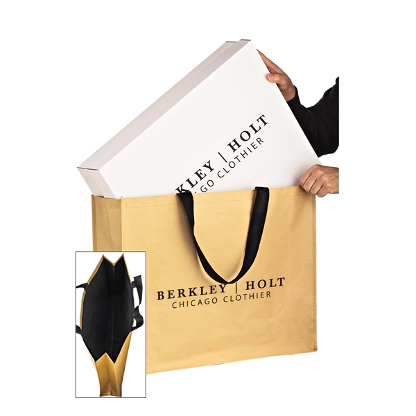Non-Woven Hybrid Tote With Paper Exterior - Screen Print