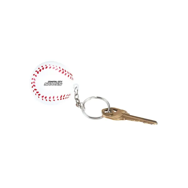 Baseball Shape Stress Ball Keychain