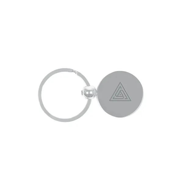 Round Metal Keychain.