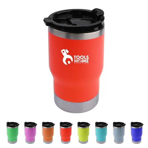 14Oz Insulated Can Cooler W/ Bottle Opener & Double Lids