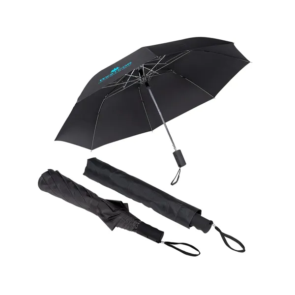 44" Arc Vented Auto Open Folding Umbrella.