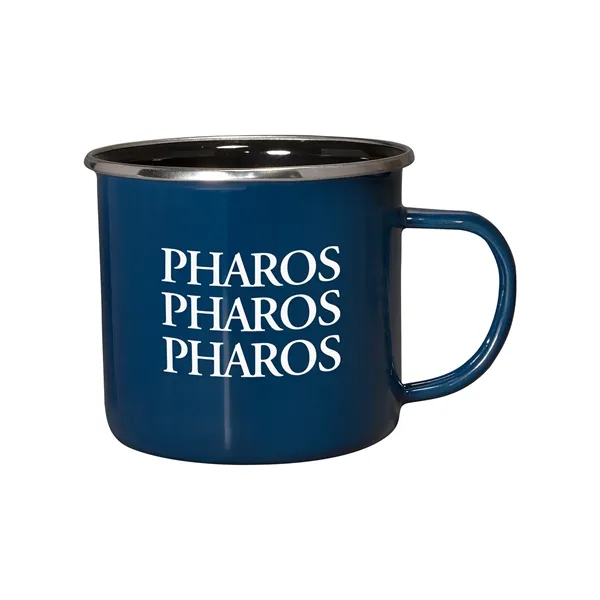 16.9 oz. Iron And Stainless Steel Log Cabin Mug.
