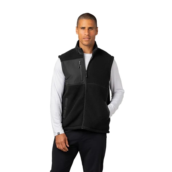 Storm Creek Men's Warm Up Colorblock Sherpa Fleece Vest