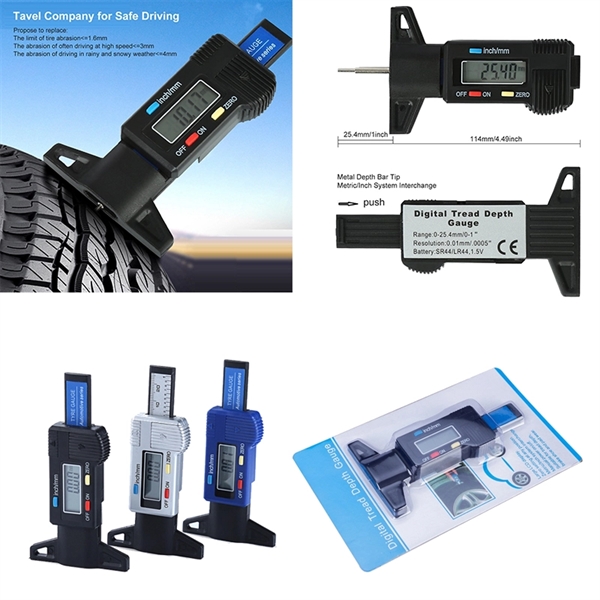0-1" Digital Tire Tread Depth Gauge