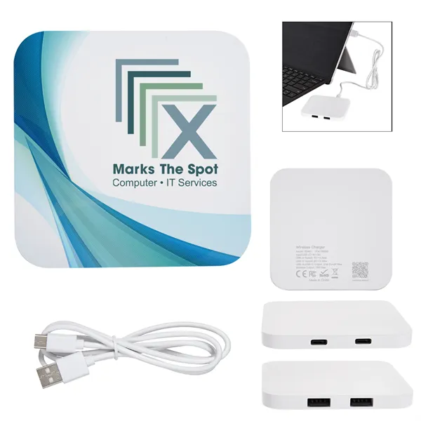 Power Up 2-Port USB Hub & Charging Pad 2.0