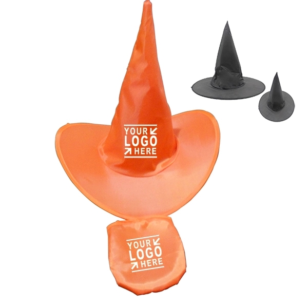Foldable Halloween Witch Hat w/ Pouch
