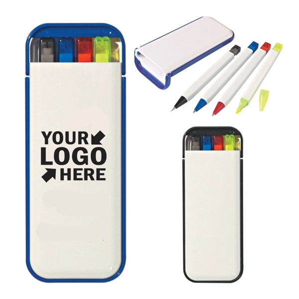 Pencil Ballpoint Highlighter Writing Set