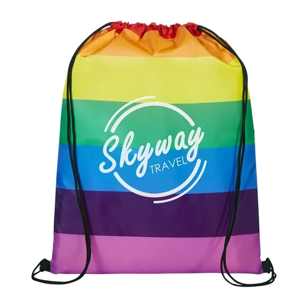 Rainbow Pride Drawstring Bag.