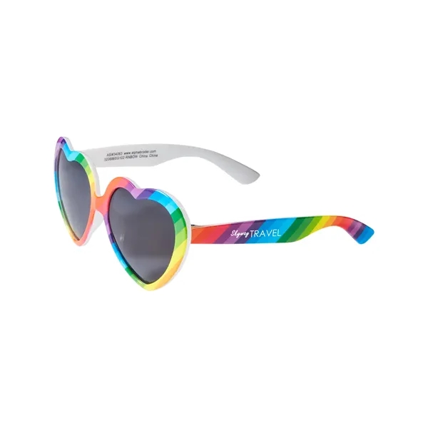 Rainbow Pride Heart Sunglasses.