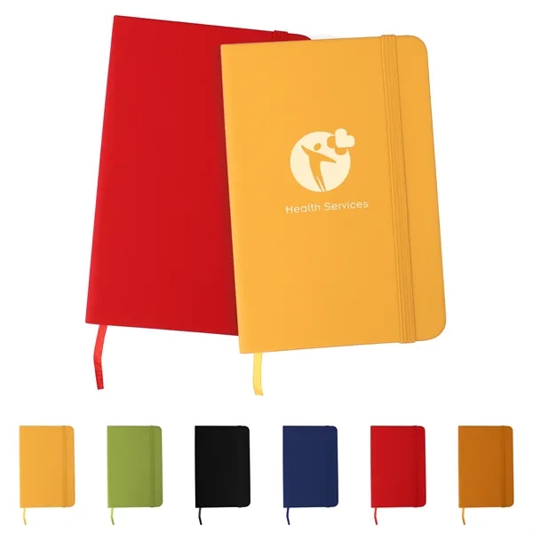 A6 Soft Touch Pocket Journal Notebook W/ Elastic Band
