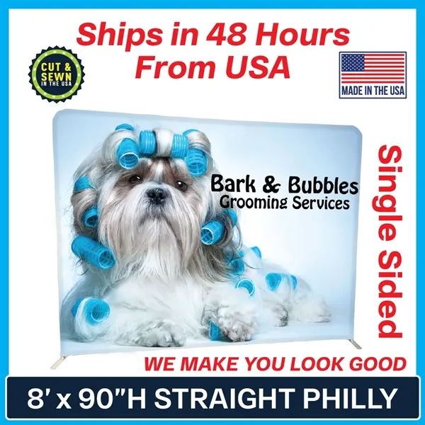 Philly 8 Ft. x 90"H Straight Single-Sided Display Kit