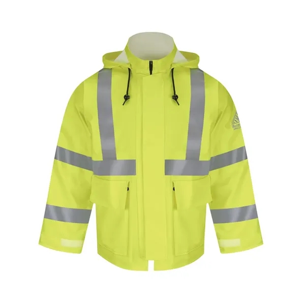 Bulwark Men's Hi-Visibility Flame-Resistant Rain Jacket