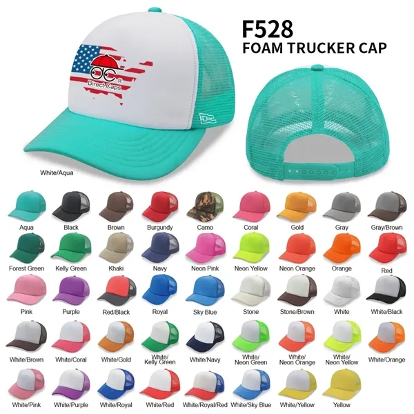 Foam Trucker Cap, 5 Panels,  Mesh Back, Snapback