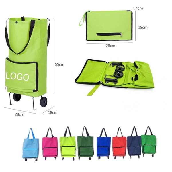 600D Oxford Collapsible Trolley Bag with Wheels