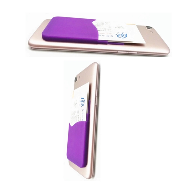 Silicone Phone Wallet with double pocket holder