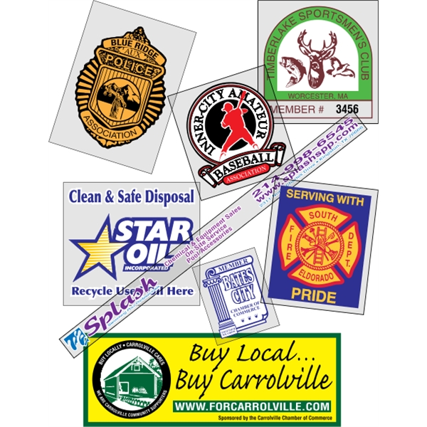 Custom Clear Polyester - Square-Cut (Face Adhesive) Decals