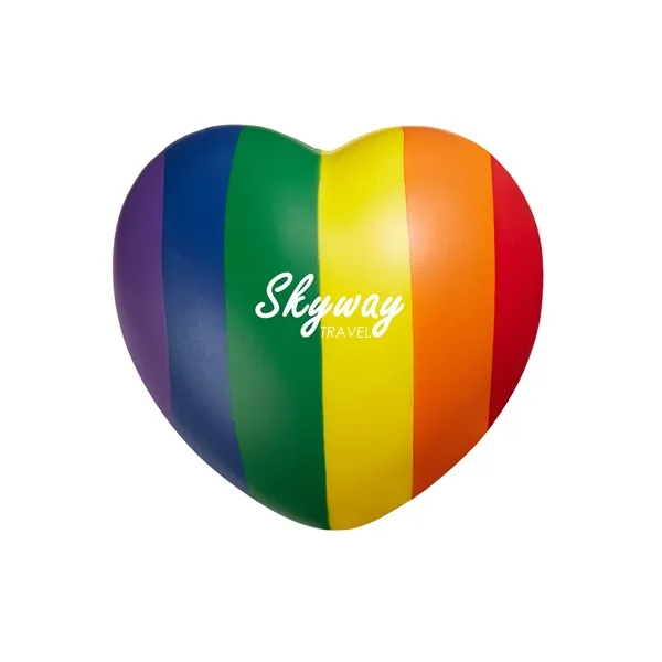 Rainbow Pride Heart Shape Stress Ball.