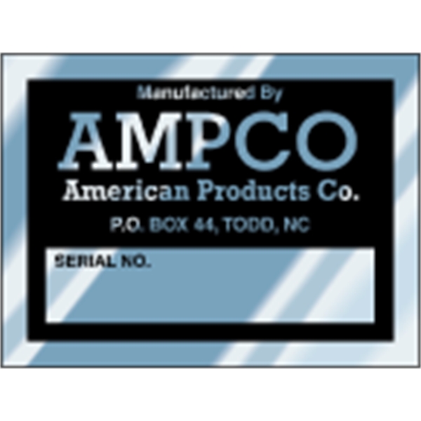 2" x 1.5" Sq. Corner Rect.-Embossable Aluminum Decal