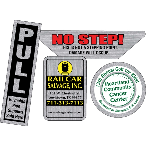 Overlaminated Brushed Chrome Decals