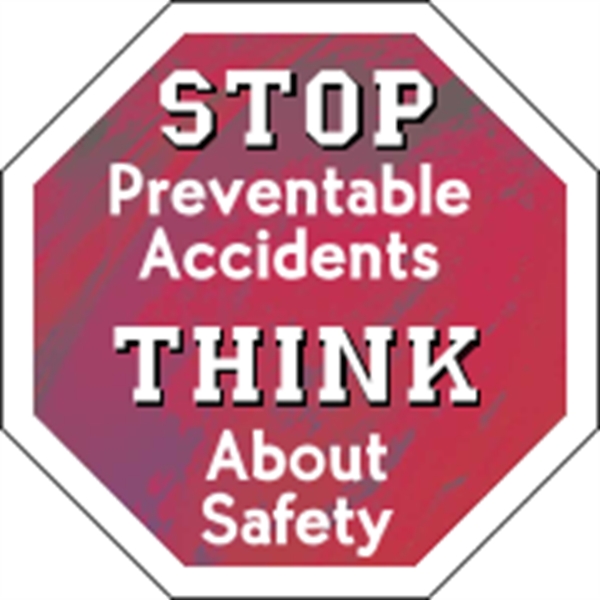 2.5" x 2.5" Octagon - 4CP Hard Hat Decal