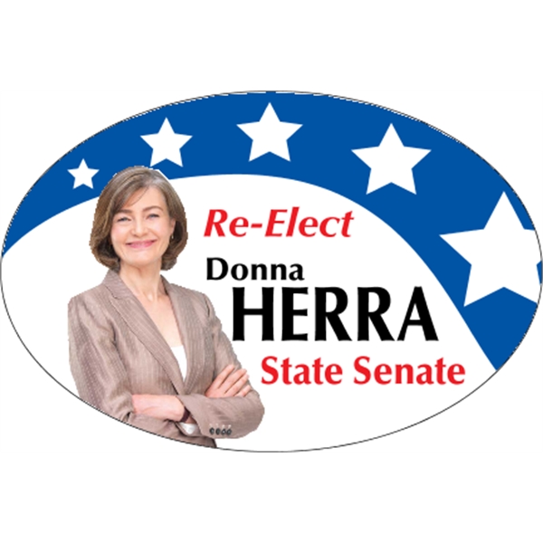 Oval - 6" x 4" Bumper Sticker 4CP