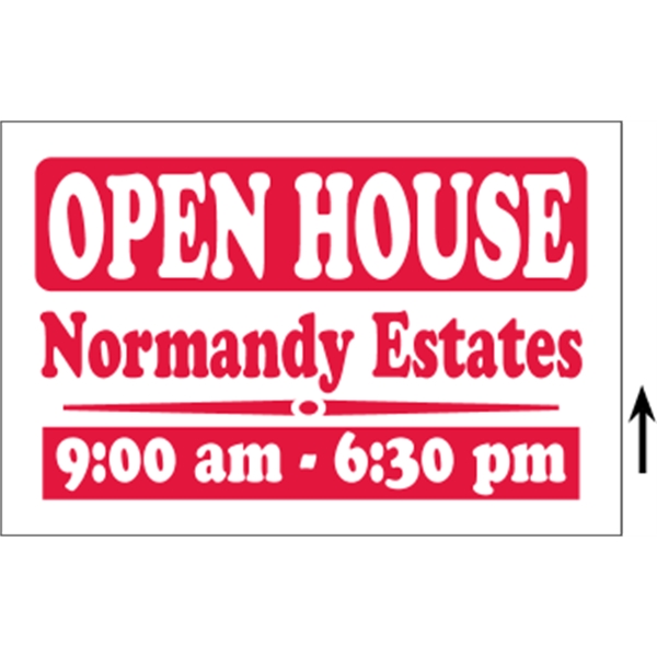 18" x 12" Corrugated Sign -  1 Color, 1 Side